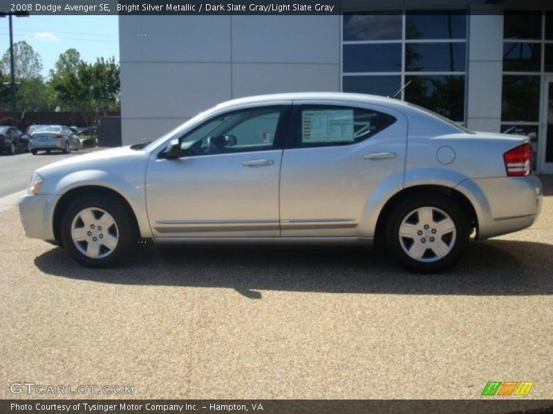 Bright Silver Metallic / Dark Slate Gray/Light Slate Gray 2008 Dodge Avenger SE