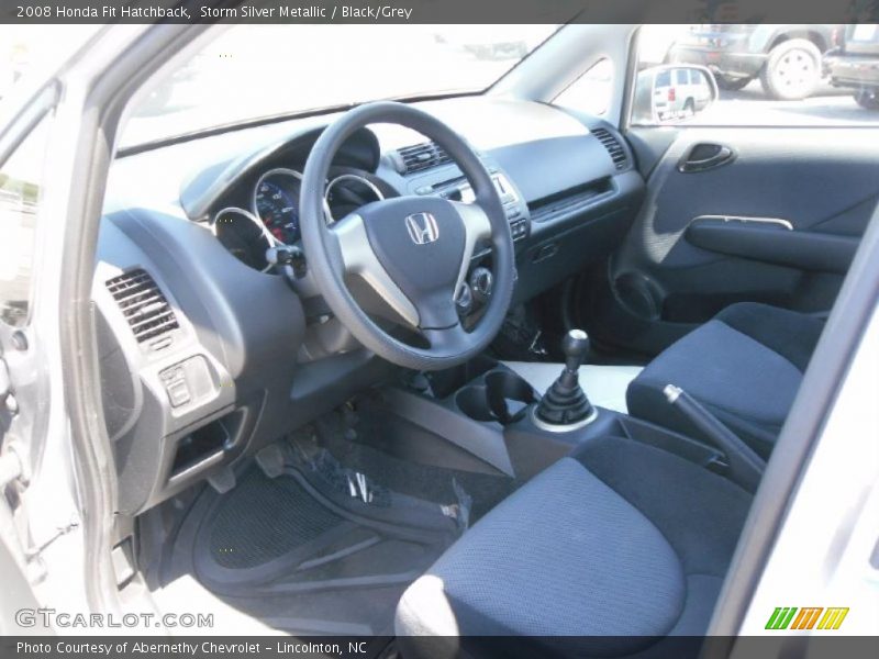 Storm Silver Metallic / Black/Grey 2008 Honda Fit Hatchback