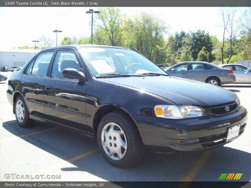 Satin Black Metallic / Gray 1998 Toyota Corolla LE
