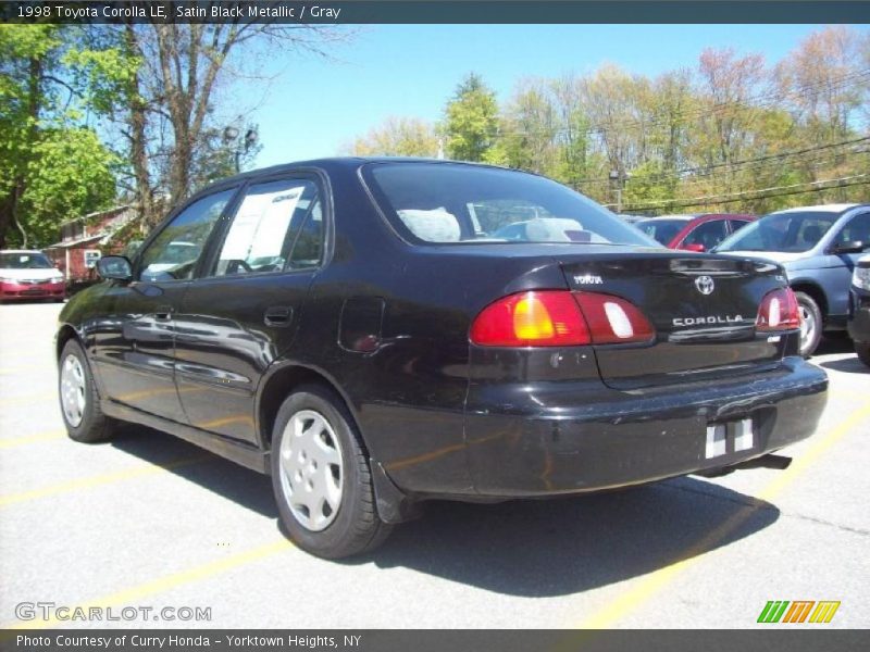 Satin Black Metallic / Gray 1998 Toyota Corolla LE