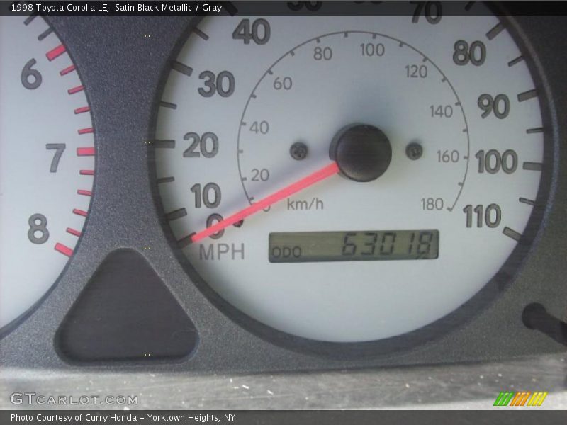 Satin Black Metallic / Gray 1998 Toyota Corolla LE