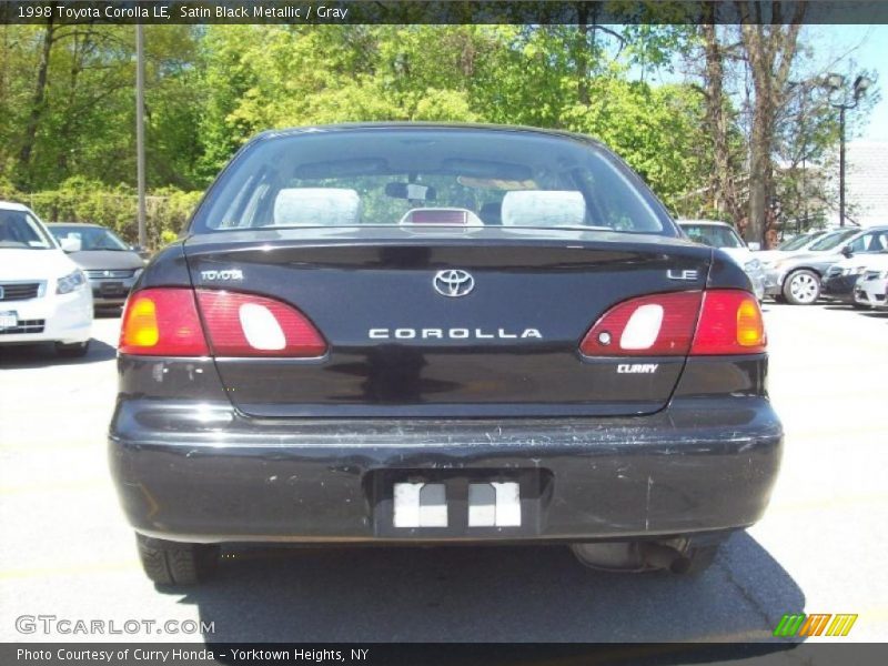 Satin Black Metallic / Gray 1998 Toyota Corolla LE