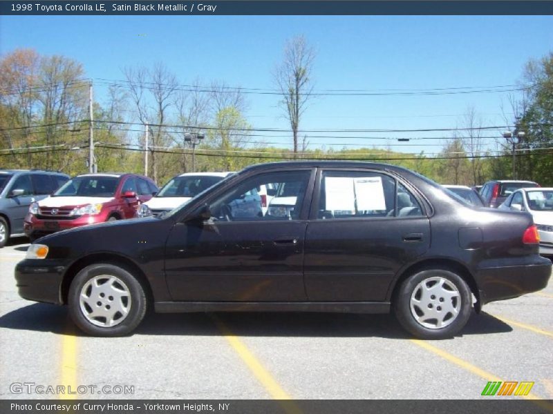 Satin Black Metallic / Gray 1998 Toyota Corolla LE