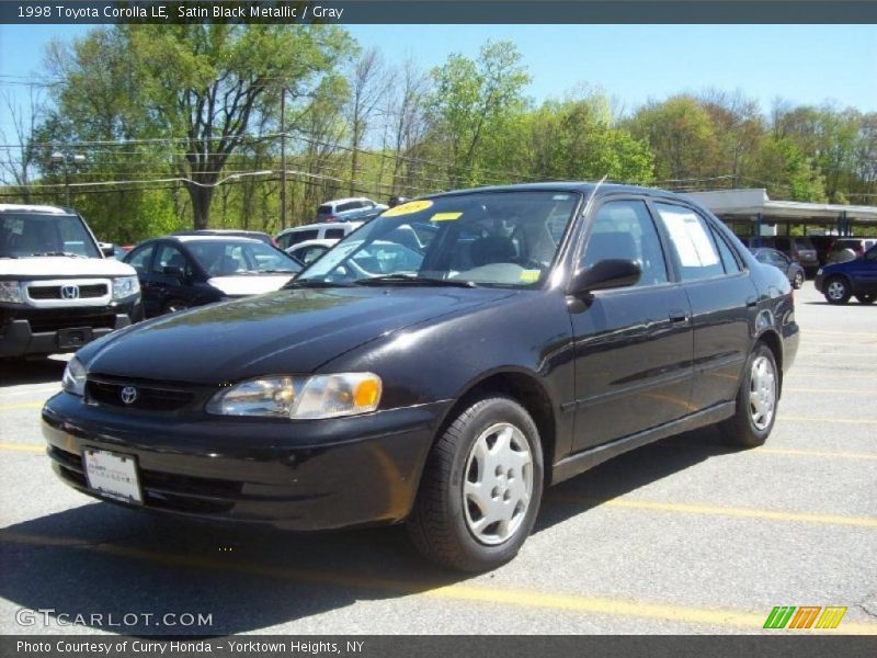 Satin Black Metallic / Gray 1998 Toyota Corolla LE