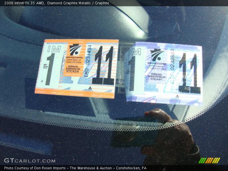 Diamond Graphite Metallic / Graphite 2008 Infiniti FX 35 AWD