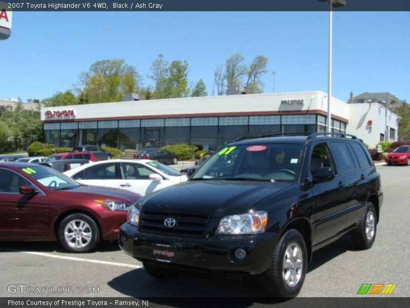 Black / Ash Gray 2007 Toyota Highlander V6 4WD