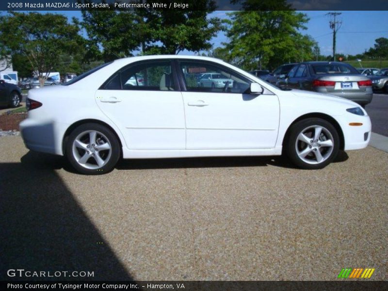 Performance White / Beige 2008 Mazda MAZDA6 i Sport Sedan