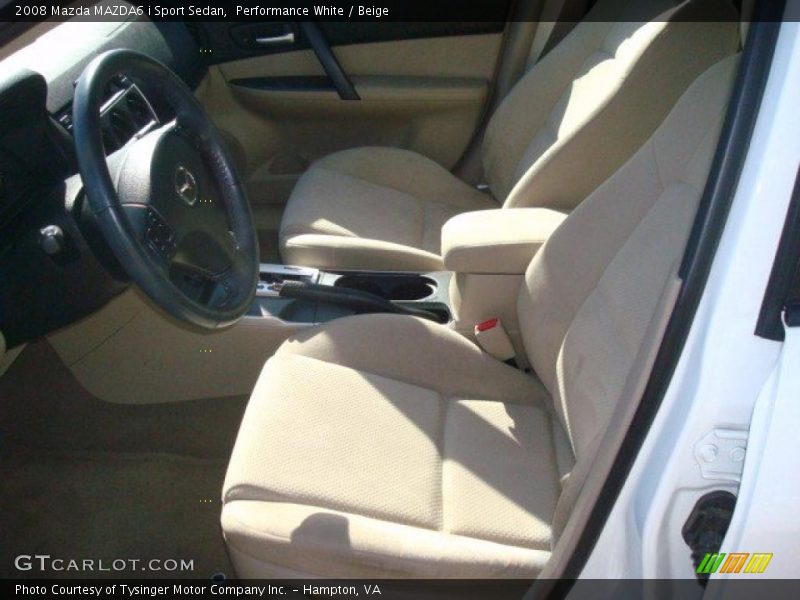 Performance White / Beige 2008 Mazda MAZDA6 i Sport Sedan
