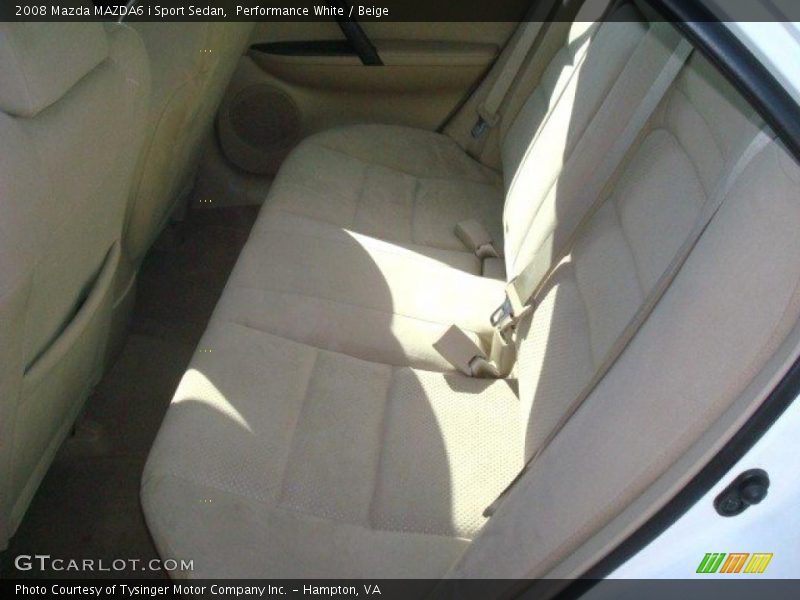 Performance White / Beige 2008 Mazda MAZDA6 i Sport Sedan