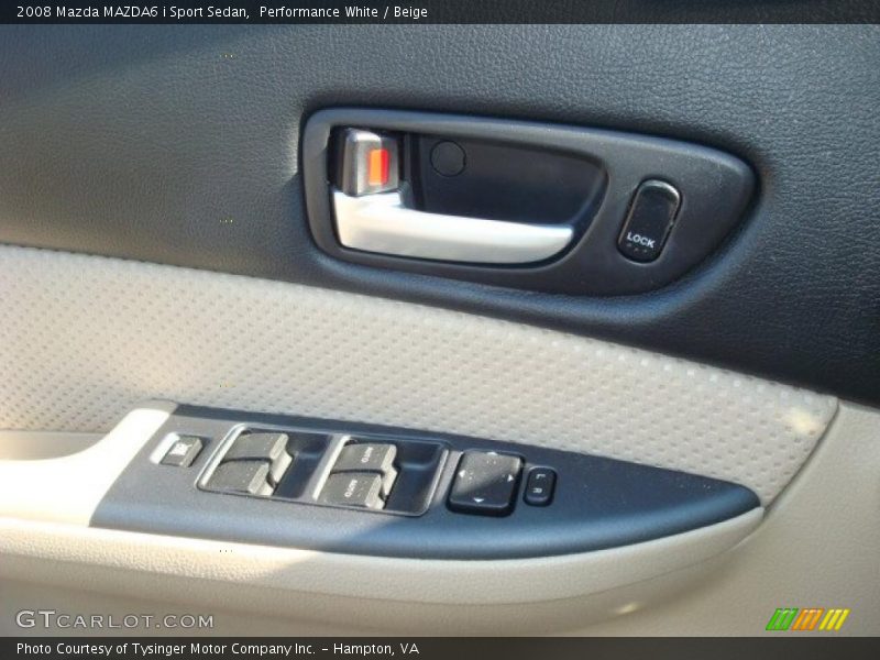 Performance White / Beige 2008 Mazda MAZDA6 i Sport Sedan