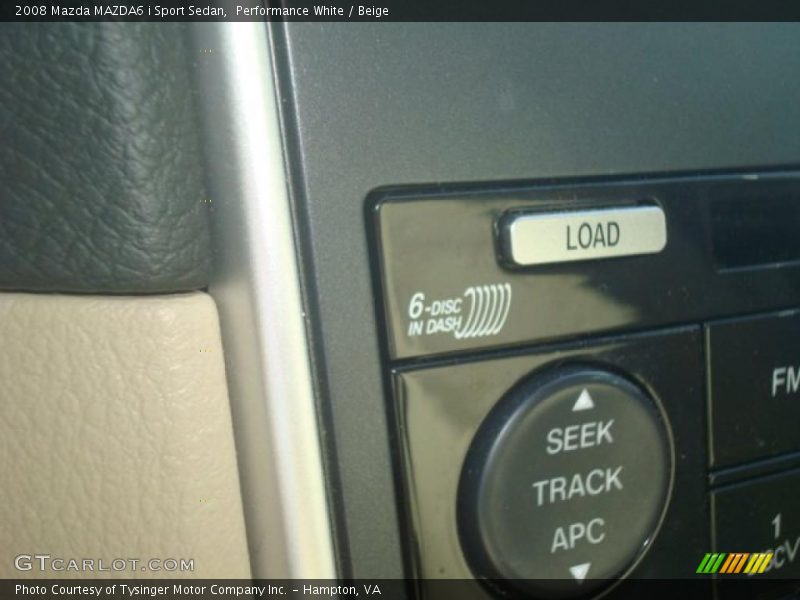 Performance White / Beige 2008 Mazda MAZDA6 i Sport Sedan