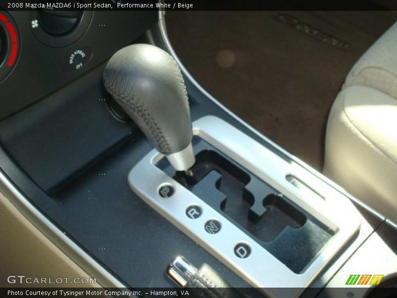 Performance White / Beige 2008 Mazda MAZDA6 i Sport Sedan