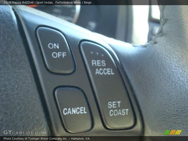 Performance White / Beige 2008 Mazda MAZDA6 i Sport Sedan