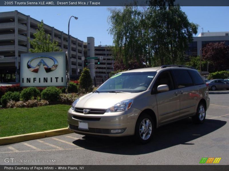Desert Sand Mica / Taupe 2005 Toyota Sienna XLE AWD