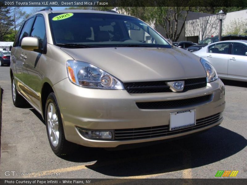 Desert Sand Mica / Taupe 2005 Toyota Sienna XLE AWD