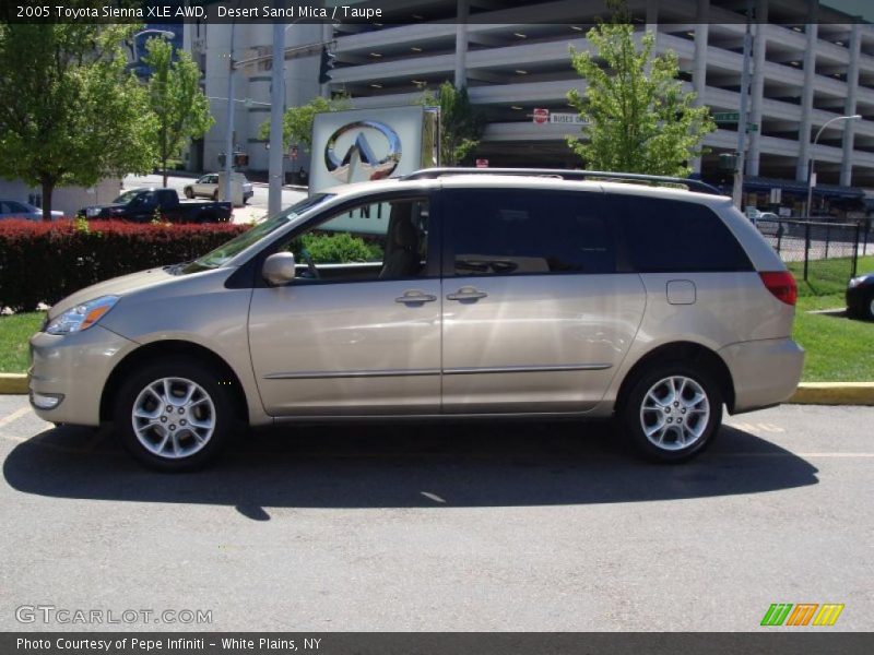 Desert Sand Mica / Taupe 2005 Toyota Sienna XLE AWD