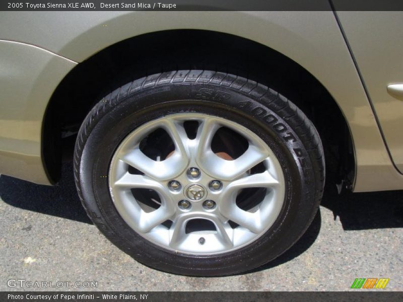 Desert Sand Mica / Taupe 2005 Toyota Sienna XLE AWD