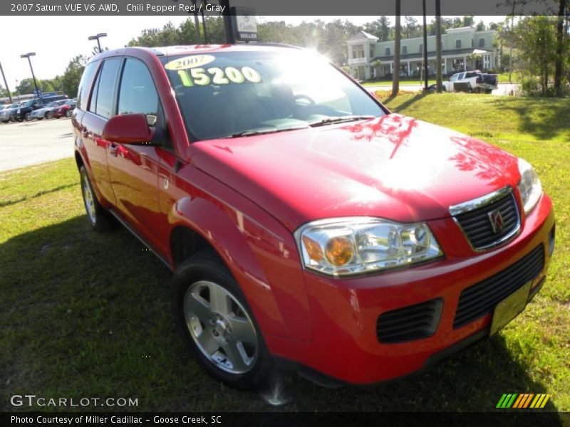 Chili Pepper Red / Gray 2007 Saturn VUE V6 AWD