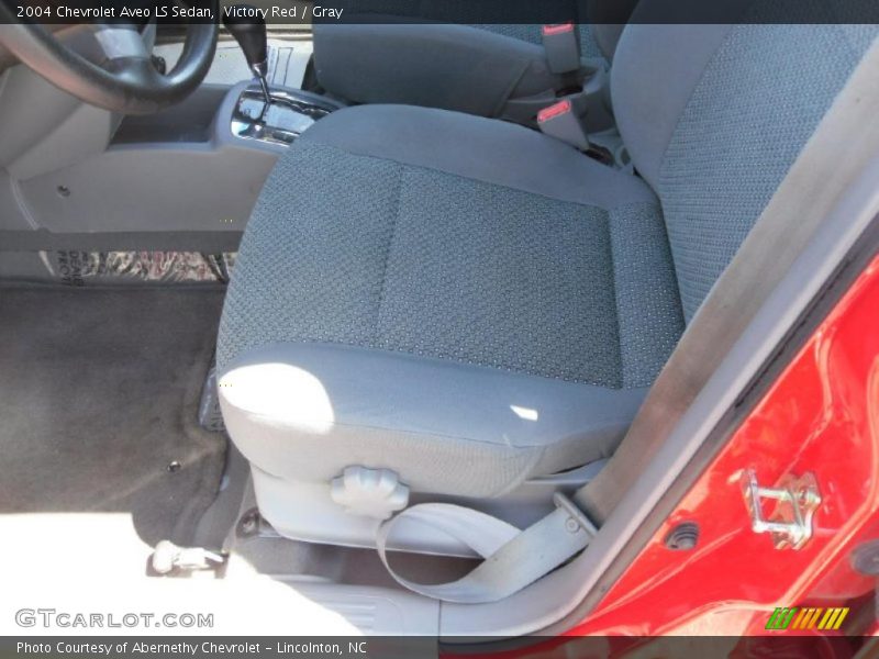 Victory Red / Gray 2004 Chevrolet Aveo LS Sedan