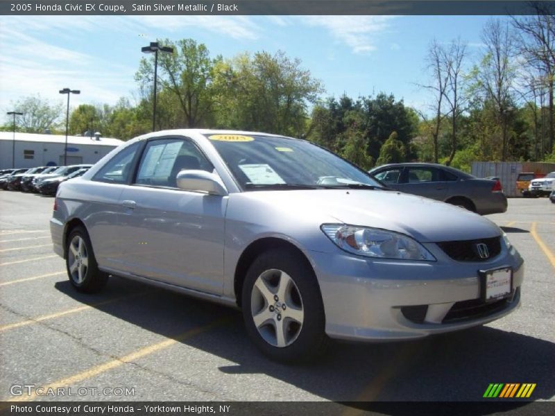 Satin Silver Metallic / Black 2005 Honda Civic EX Coupe