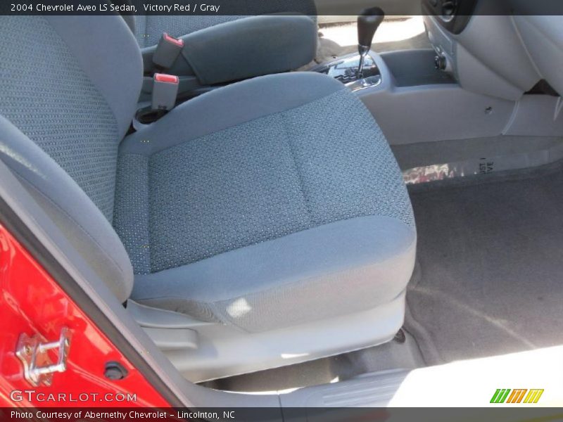 Victory Red / Gray 2004 Chevrolet Aveo LS Sedan