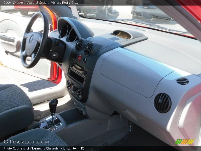 Victory Red / Gray 2004 Chevrolet Aveo LS Sedan