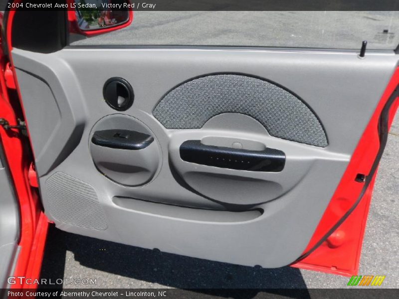 Victory Red / Gray 2004 Chevrolet Aveo LS Sedan