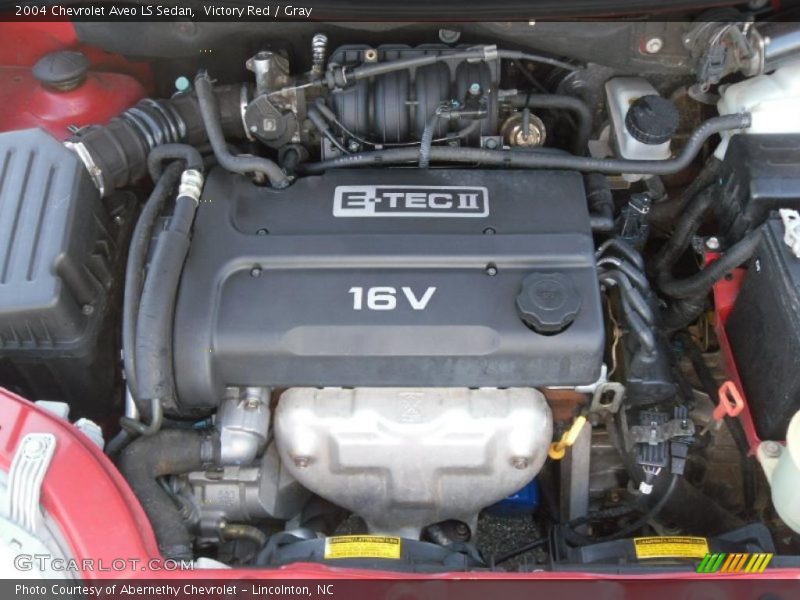 Victory Red / Gray 2004 Chevrolet Aveo LS Sedan