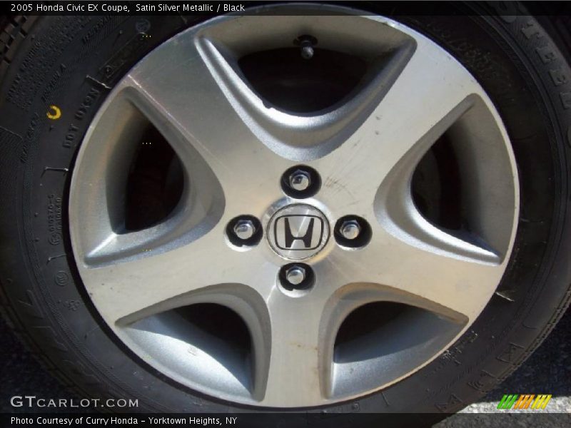 Satin Silver Metallic / Black 2005 Honda Civic EX Coupe