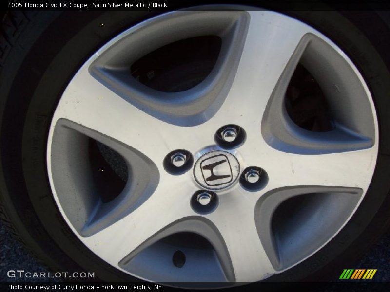 Satin Silver Metallic / Black 2005 Honda Civic EX Coupe