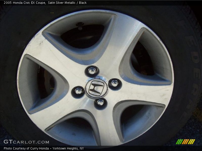 Satin Silver Metallic / Black 2005 Honda Civic EX Coupe