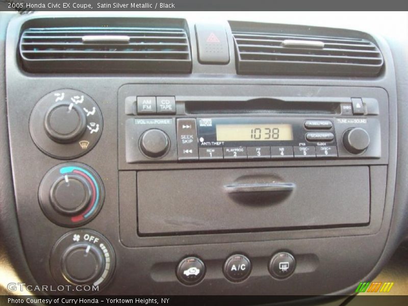 Satin Silver Metallic / Black 2005 Honda Civic EX Coupe