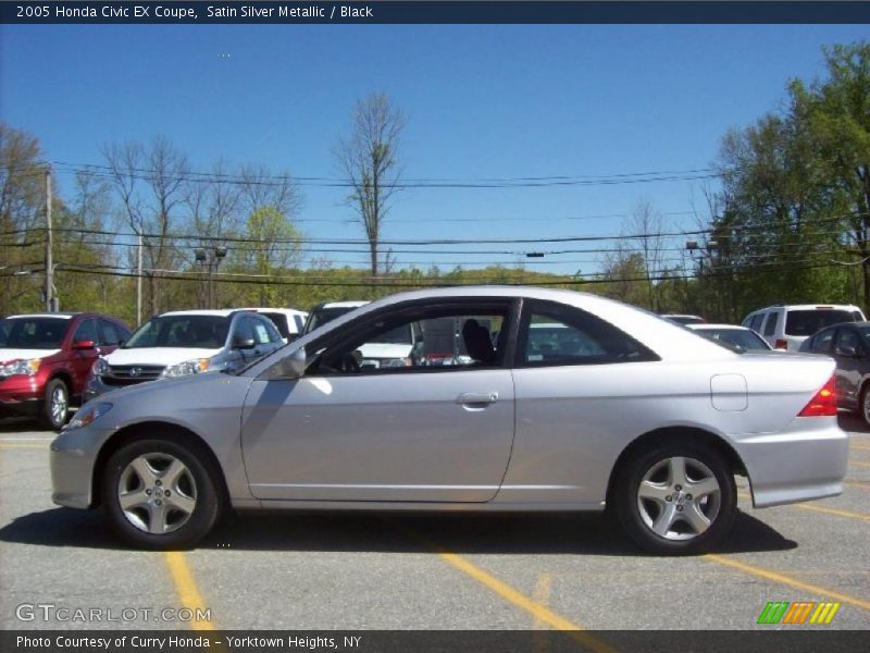 Satin Silver Metallic / Black 2005 Honda Civic EX Coupe