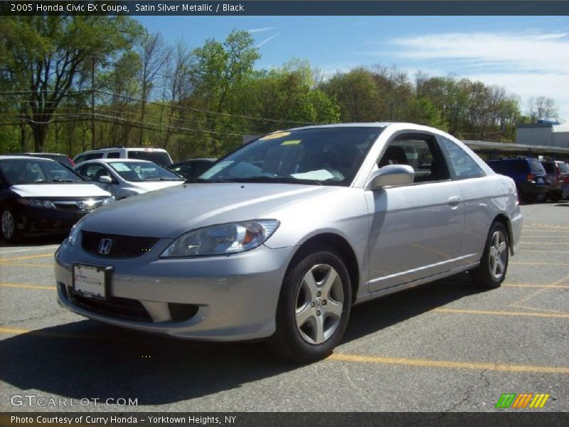 Satin Silver Metallic / Black 2005 Honda Civic EX Coupe