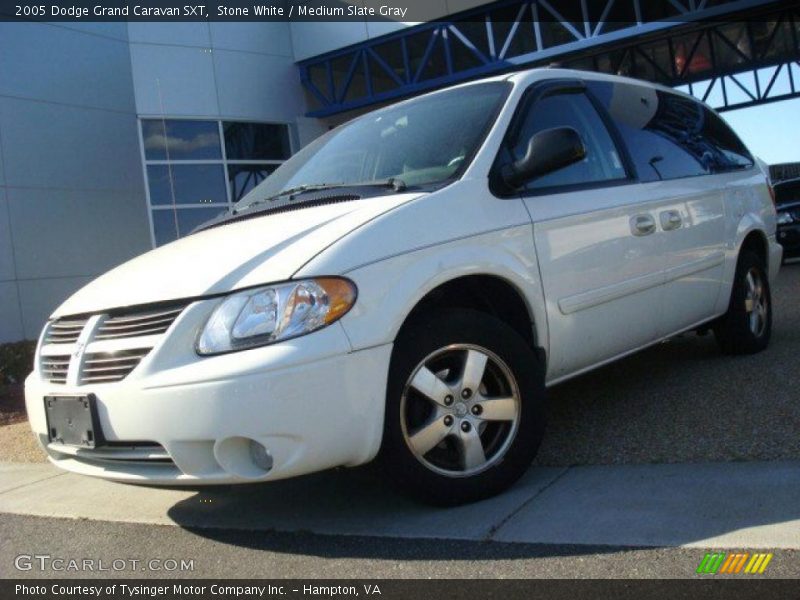 Stone White / Medium Slate Gray 2005 Dodge Grand Caravan SXT