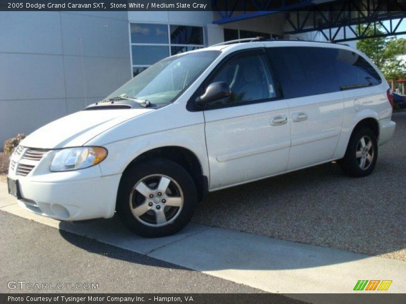 Stone White / Medium Slate Gray 2005 Dodge Grand Caravan SXT