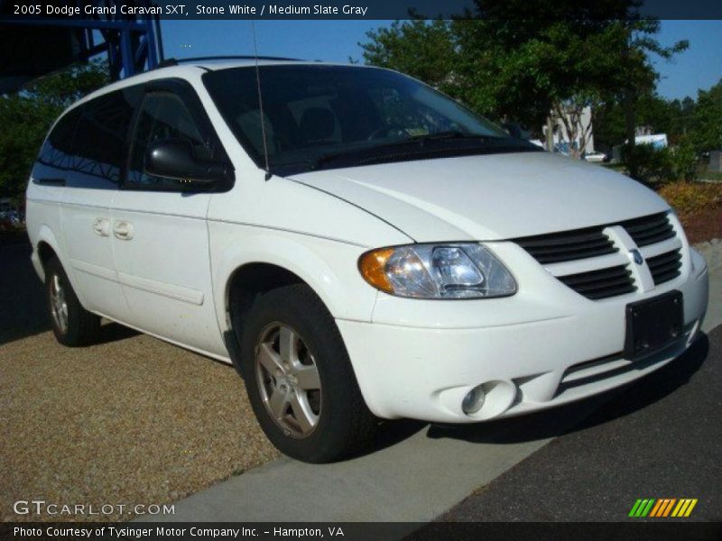 Stone White / Medium Slate Gray 2005 Dodge Grand Caravan SXT