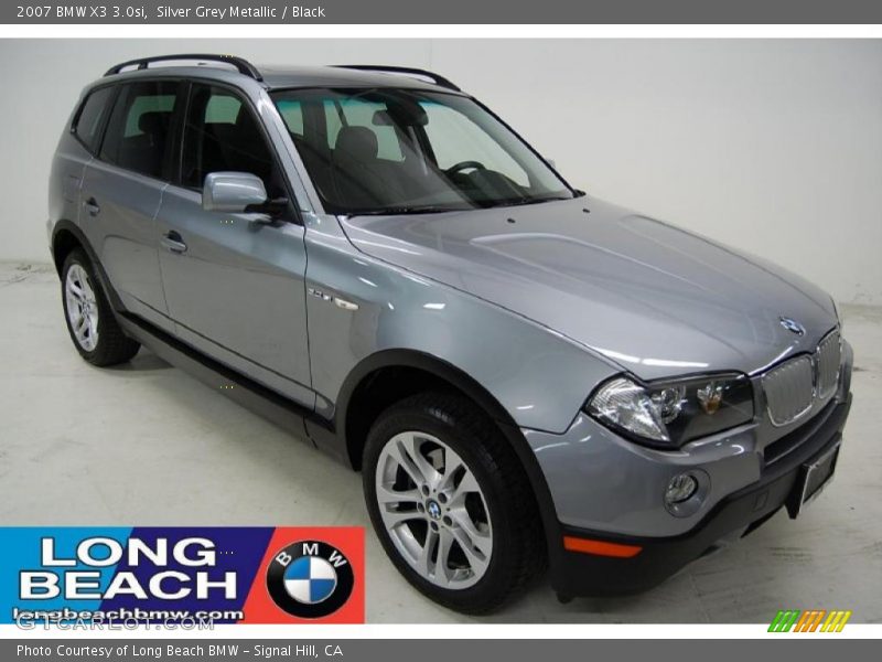 Silver Grey Metallic / Black 2007 BMW X3 3.0si