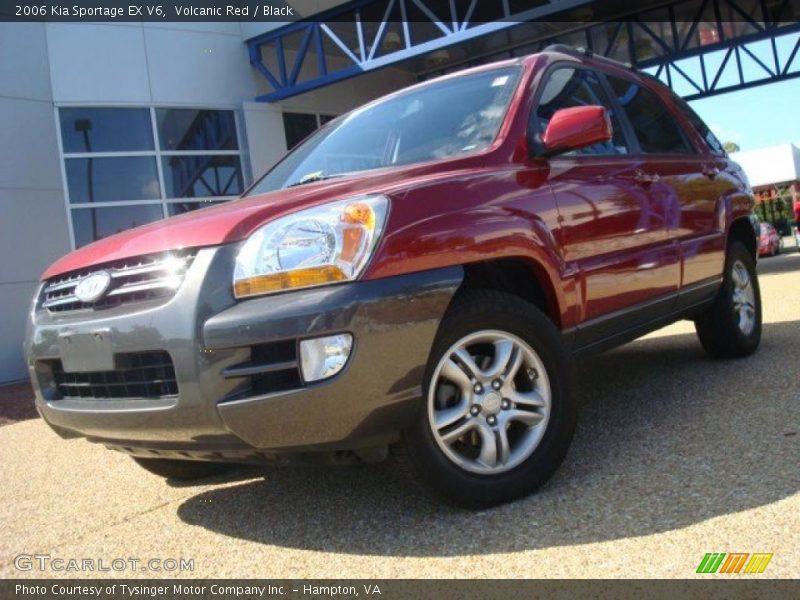 Volcanic Red / Black 2006 Kia Sportage EX V6