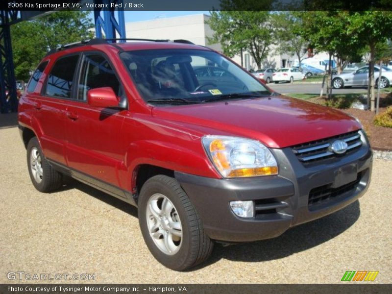 Volcanic Red / Black 2006 Kia Sportage EX V6