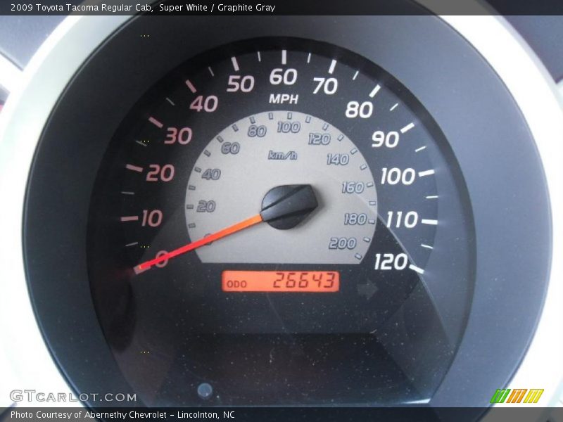 Super White / Graphite Gray 2009 Toyota Tacoma Regular Cab