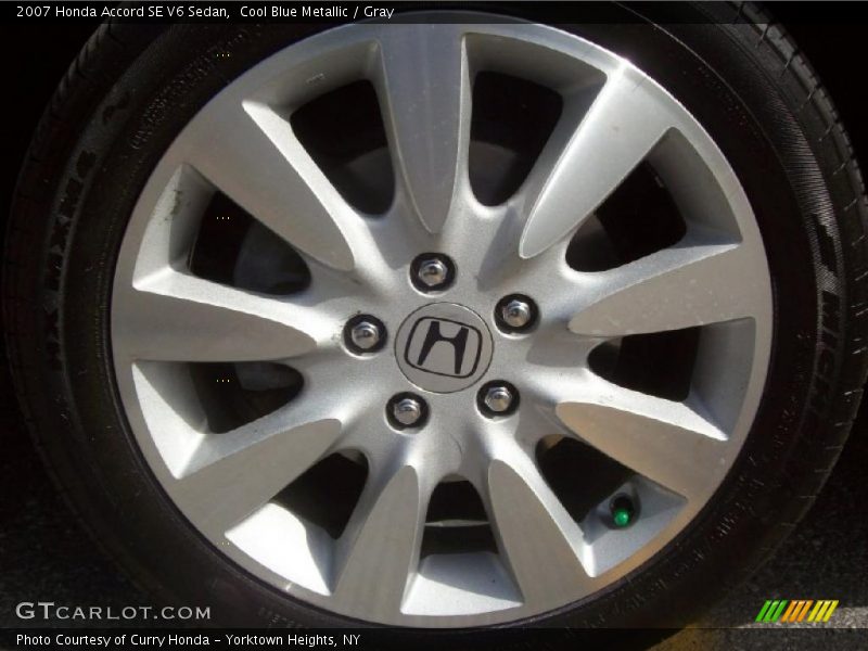 Cool Blue Metallic / Gray 2007 Honda Accord SE V6 Sedan