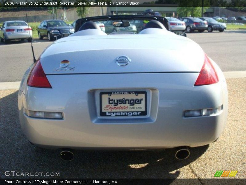 Silver Alloy Metallic / Carbon Black 2006 Nissan 350Z Enthusiast Roadster