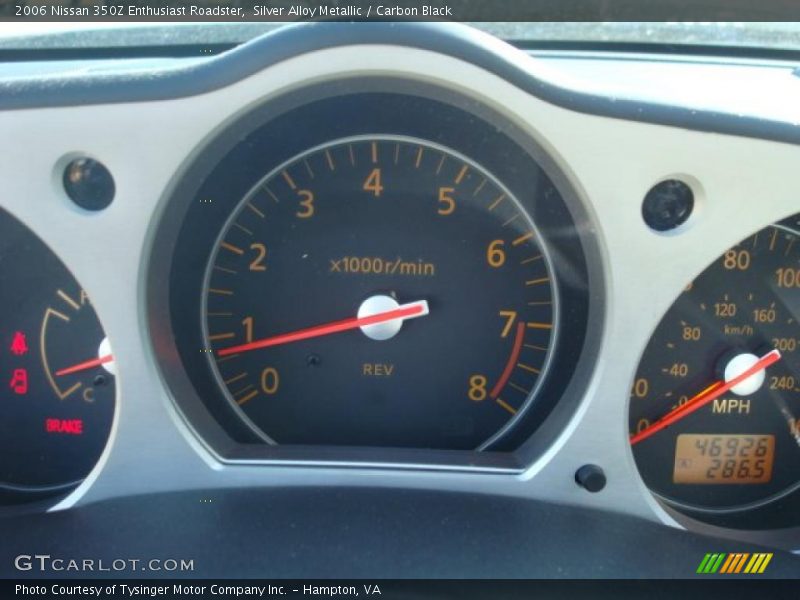 Silver Alloy Metallic / Carbon Black 2006 Nissan 350Z Enthusiast Roadster