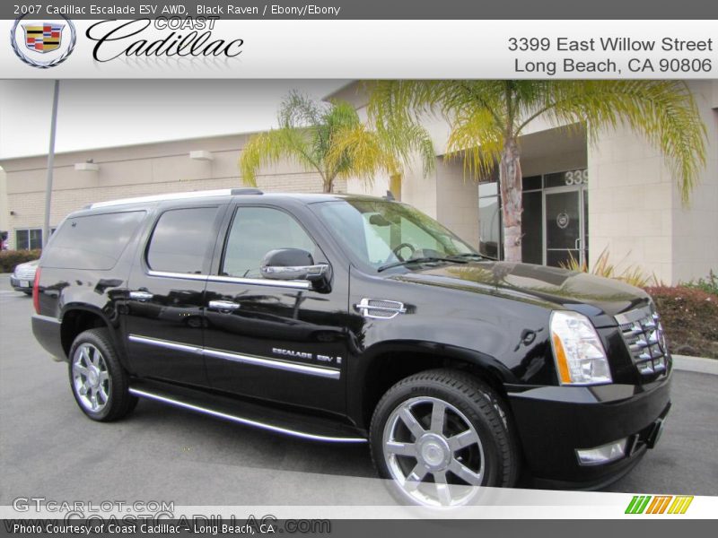 Black Raven / Ebony/Ebony 2007 Cadillac Escalade ESV AWD