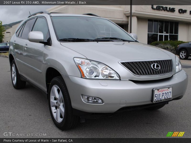 Millennium Silver Metallic / Black 2007 Lexus RX 350 AWD