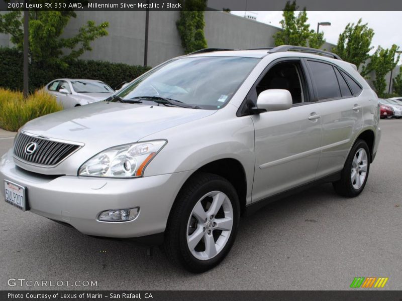 Millennium Silver Metallic / Black 2007 Lexus RX 350 AWD