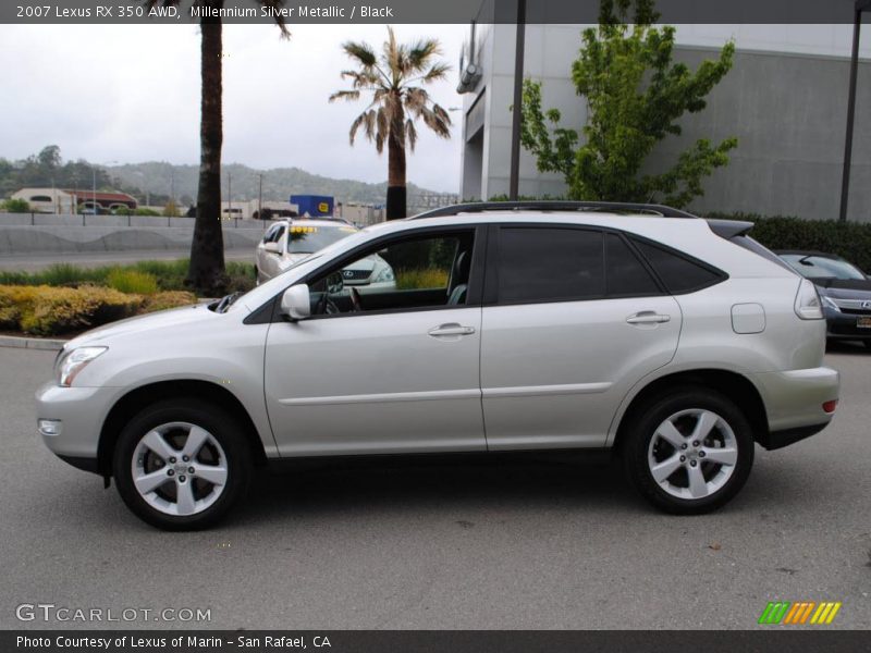 Millennium Silver Metallic / Black 2007 Lexus RX 350 AWD