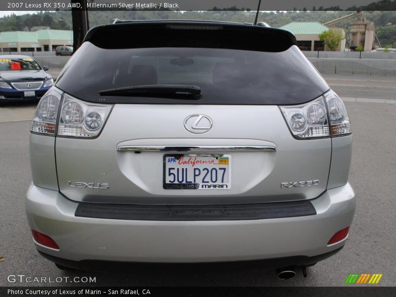 Millennium Silver Metallic / Black 2007 Lexus RX 350 AWD