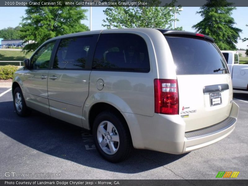 White Gold Pearl / Dark Slate Gray/Light Shale 2010 Dodge Grand Caravan SE